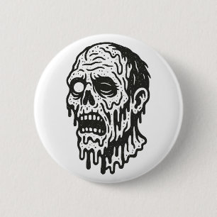 Zombie Ronde Button 5,7 Cm