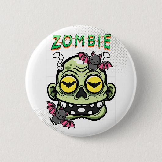 Zombie Ronde Button 5,7 Cm (Voorkant)