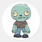 Zombie Ronde Sticker (Voorkant)