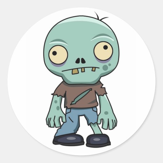 Zombie Ronde Sticker (Voorkant)
