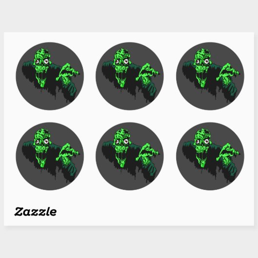 Zombie Ronde Sticker (Vel)