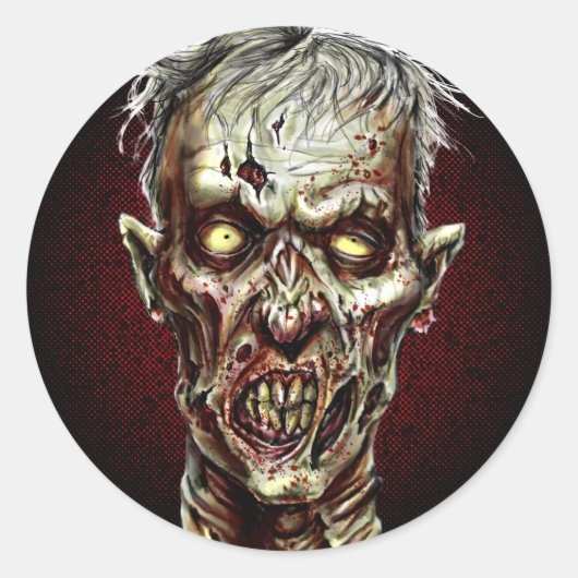 Zombie! Ronde Sticker (Voorkant)