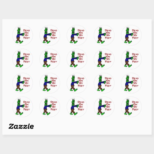 Zombie Ronde Sticker (Vel)
