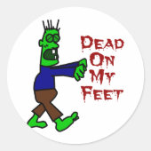 Zombie Ronde Sticker (Voorkant)