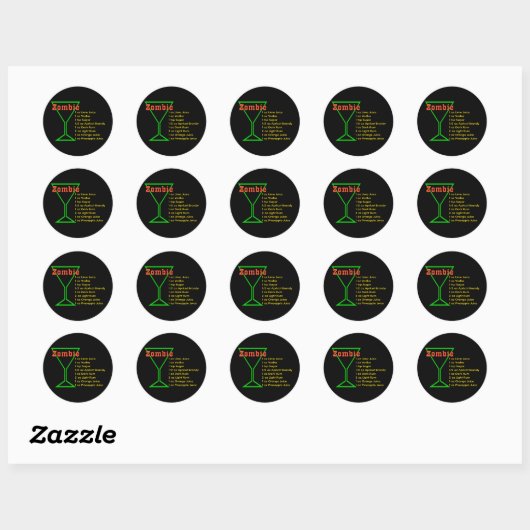 Zombie Ronde Sticker (Vel)