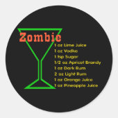 Zombie Ronde Sticker (Voorkant)