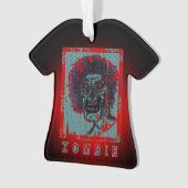 Zombie-Rood en blauw Ornament (voorkant)