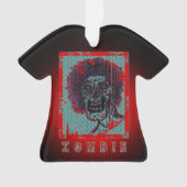 Zombie-Rood en blauw Ornament (voorkant)