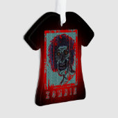 Zombie-Rood en blauw Ornament (voorkant)