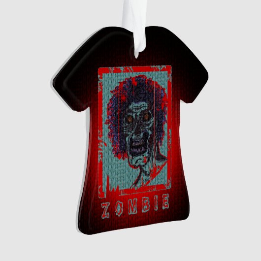 Zombie-Rood en blauw Ornament (voorkant)