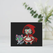 Zombie Roodkapje Briefkaart (Staand voorkant)