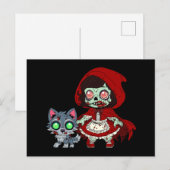 Zombie Roodkapje Briefkaart (Voorkant / Achterkant)