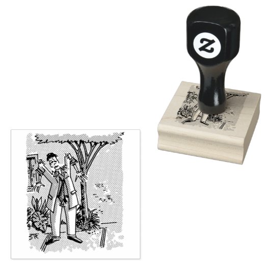 Zombie rubber stempel (Gestempeld)