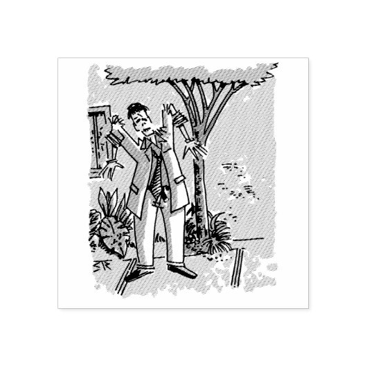 Zombie rubberzegel rubberstempel (Afrduk)