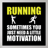 Zombie Running Motivation Poster (Voorkant)