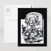 Zombie Sam Briefkaart (Voorkant / Achterkant)