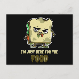 Zombie Sandwich Toast Grappige Halloween Kawaii Briefkaart