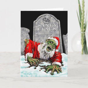 Zombie Santa Christmas Card Feestdagen Kaart