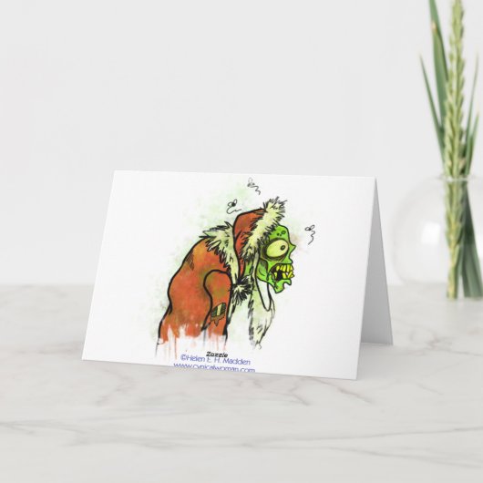 Zombie Santa Christmas Kaart (Achterkant)