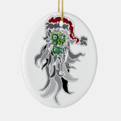 Zombie Santa Claus Keramisch Ornament (Rechts)