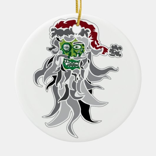 Zombie Santa Claus Keramisch Ornament (Voorkant)