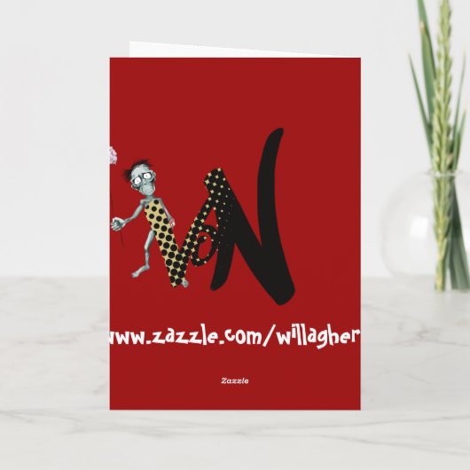 zombie santa feestdagen kaart (Achterkant)