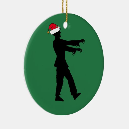 Zombie Santa Funny Kerstmis Keramisch Ornament (Rechts)