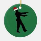 Zombie Santa Funny Kerstmis Keramisch Ornament (Voorkant)