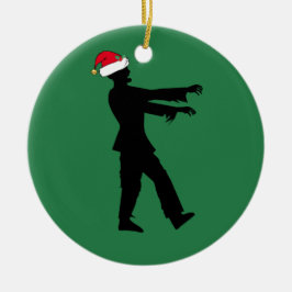 Zombie Santa Funny Kerstmis Keramisch Ornament