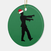 Zombie Santa Funny Kerstmis Keramisch Ornament (Links)