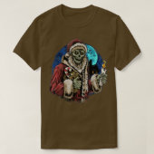 Zombie Santa Funny Sarcastic Ugly Kerstmis T-shirt (Design voorkant)