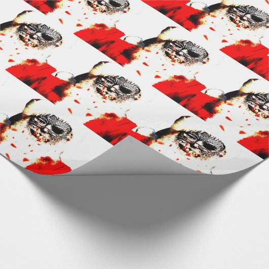 Zombie Santa Gift Wrap Cadeaupapier (Hoek)