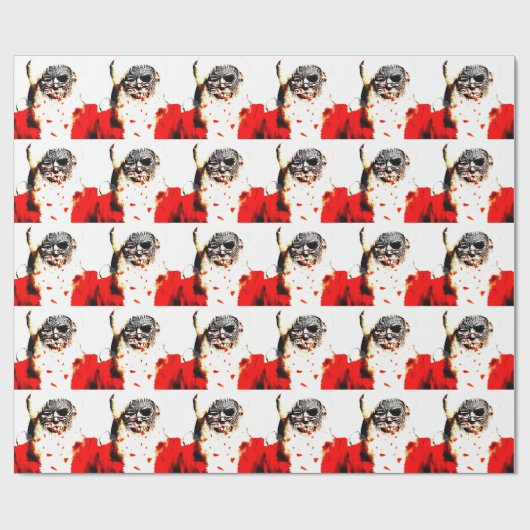 Zombie Santa Gift Wrap Cadeaupapier (Vlak)