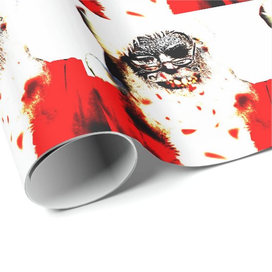 Zombie Santa Gift Wrap Cadeaupapier (Rol Hoek)