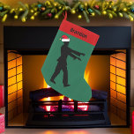 Zombie Santa Hat Horror Movie Custom Kleine Kerstsok<br><div class="desc">Zombiës in de rode kerstman lopen in lijn met dode armen of zijn voor hen uitgestrekt. Een geweldige zombie kerstkast voor een horror fan.</div>