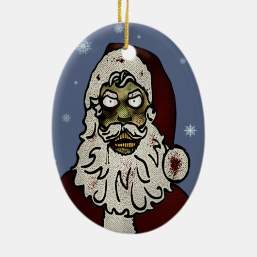 Zombie Santa Keramisch Ornament (Achterkant)