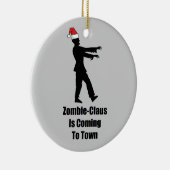Zombie Santa Keramisch Ornament (Rechts)
