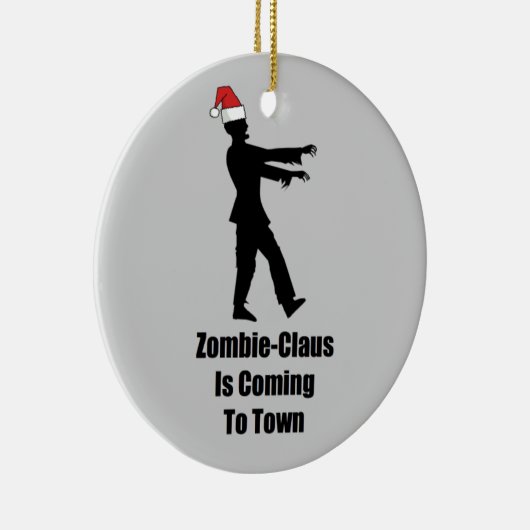 Zombie Santa Keramisch Ornament (Rechts)