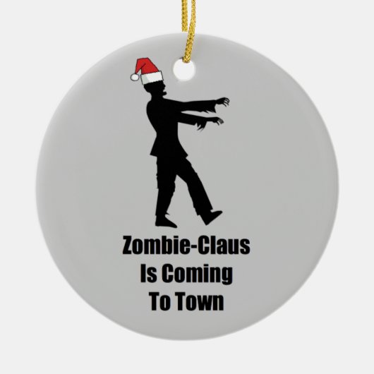 Zombie Santa Keramisch Ornament (Voorkant)