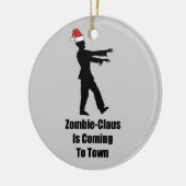 Zombie Santa Keramisch Ornament (Links)