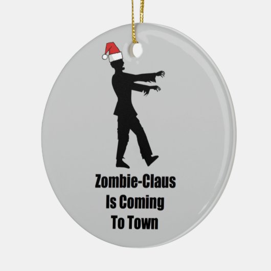 Zombie Santa Keramisch Ornament (Links)