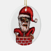 Zombie Santa Keramisch Ornament (Rechts)