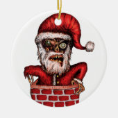 Zombie Santa Keramisch Ornament (Voorkant)