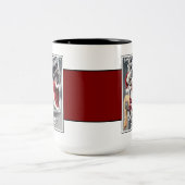 Zombie Santa Kersthorror Tweekleurige Koffiemok (Center)