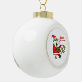Zombie Santa Merry Kerstmis Keramische Bal Ornament (Links)