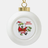 Zombie Santa Merry Kerstmis Keramische Bal Ornament (Voorkant)