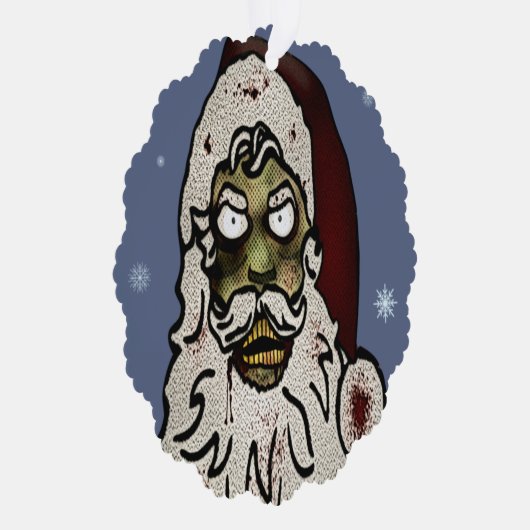 Zombie Santa Ornament Kaart (Rechts)