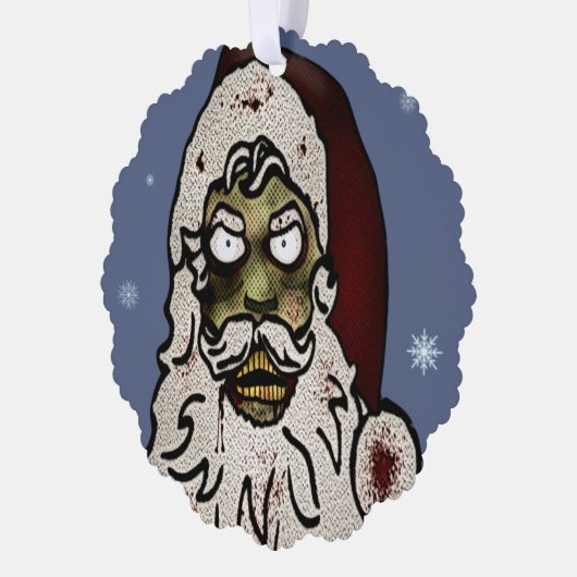 Zombie Santa Ornament Kaart (Links)