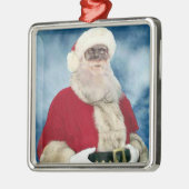 Zombie Santa Portrait-versiering Metalen Ornament (Links)