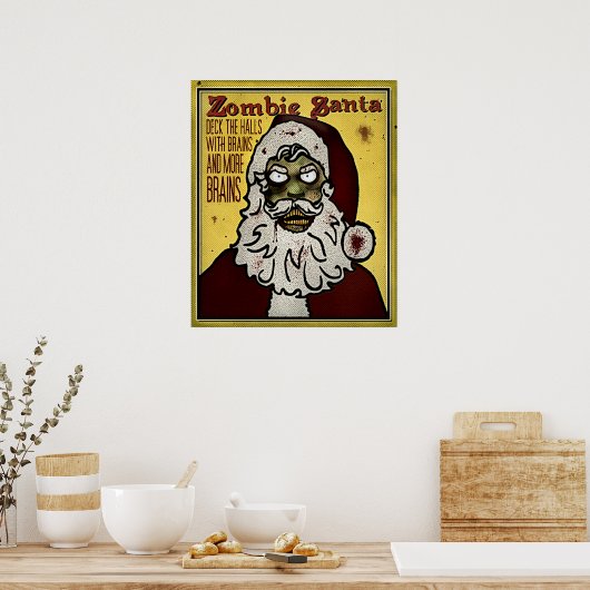 Zombie Santa Print (Keuken)